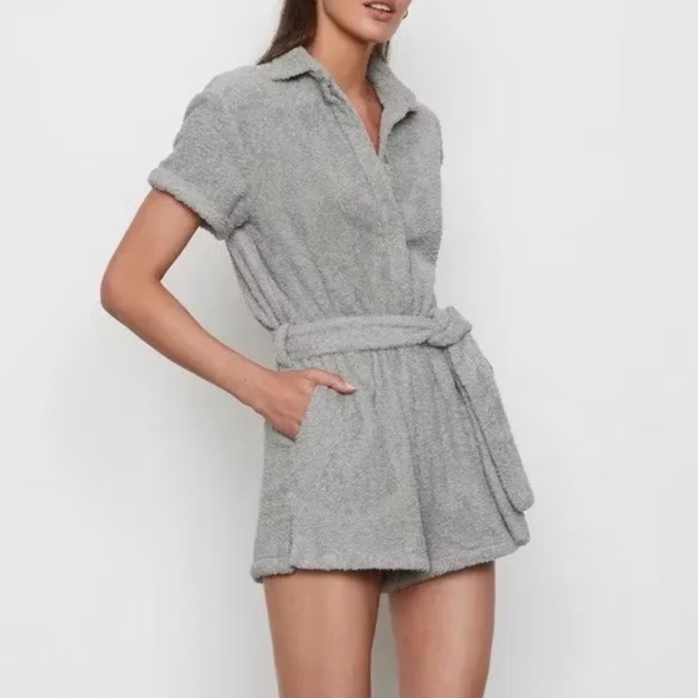 Atoir Textured Gray terry romper